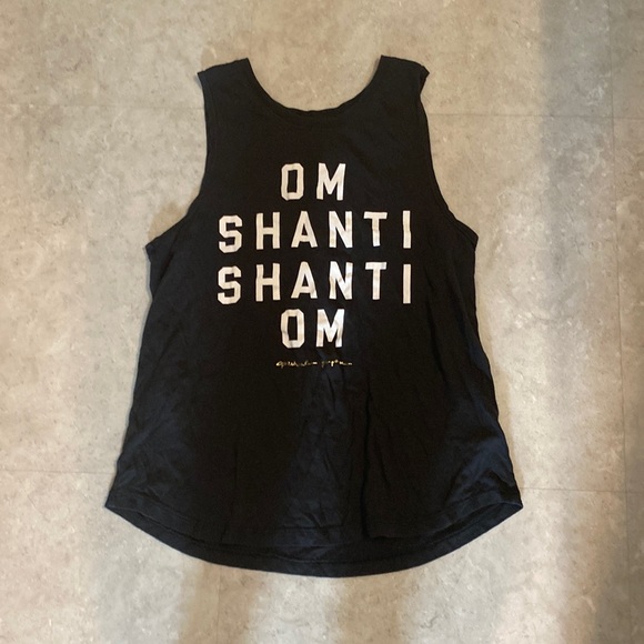 Spiritual Gangster Tops - Spiritual Gangster black Om Shanti  tank medium